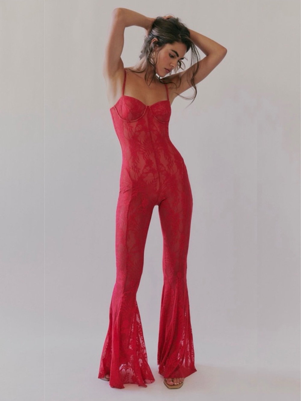 Free People x NORMA KAMALI Underwire Fishtail Jumpsuit with Bodysuit